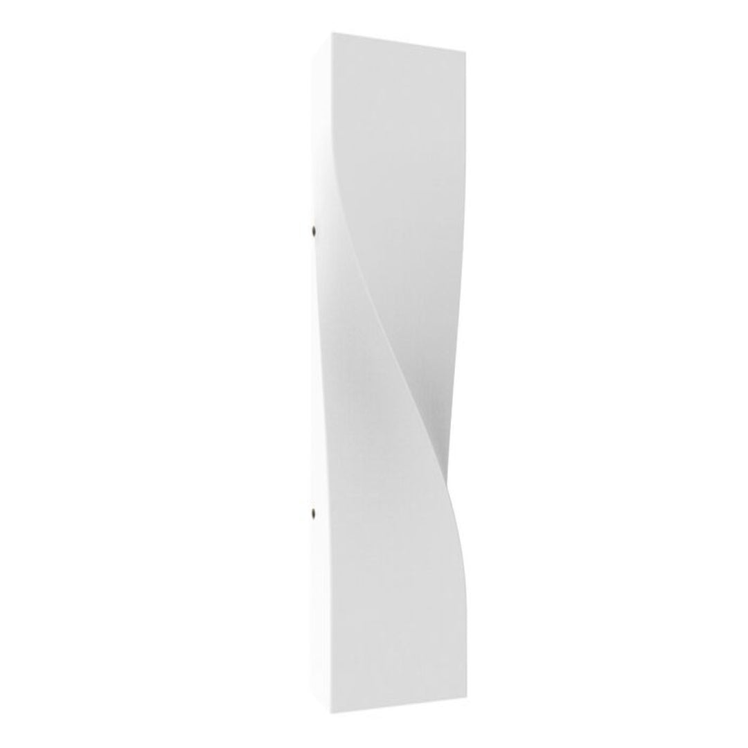 2x3W White Outdoor Up Down Wall Light TC Finish