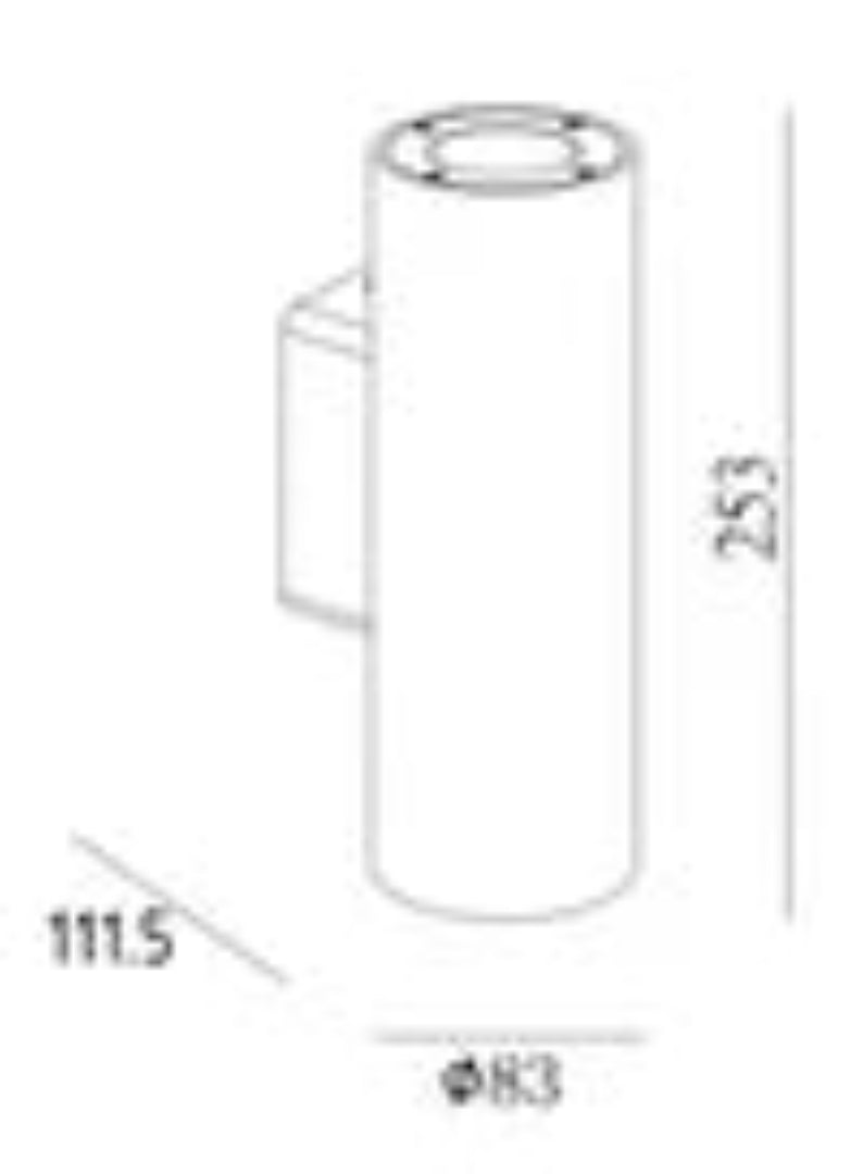 3A-79B001BC Cement Aluminum Black Wall Light