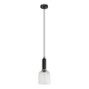 VINTAJ: Retro Interior Ellipse Shape Ribbed Glass Pendant Lights
