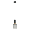 VINTAJ: Retro Interior Ellipse Shape Ribbed Glass Pendant Lights