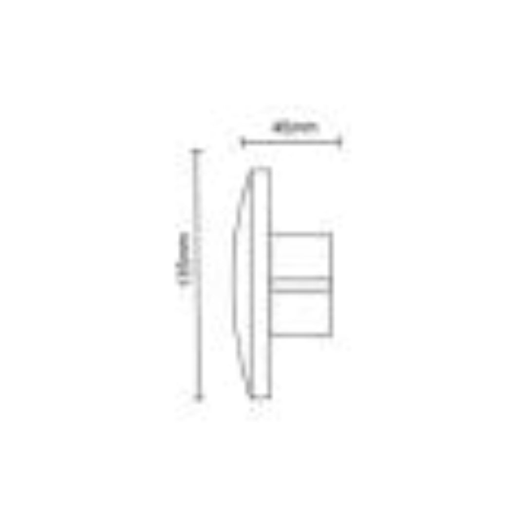 9W Small Round Black LED Wall Light Outdoor