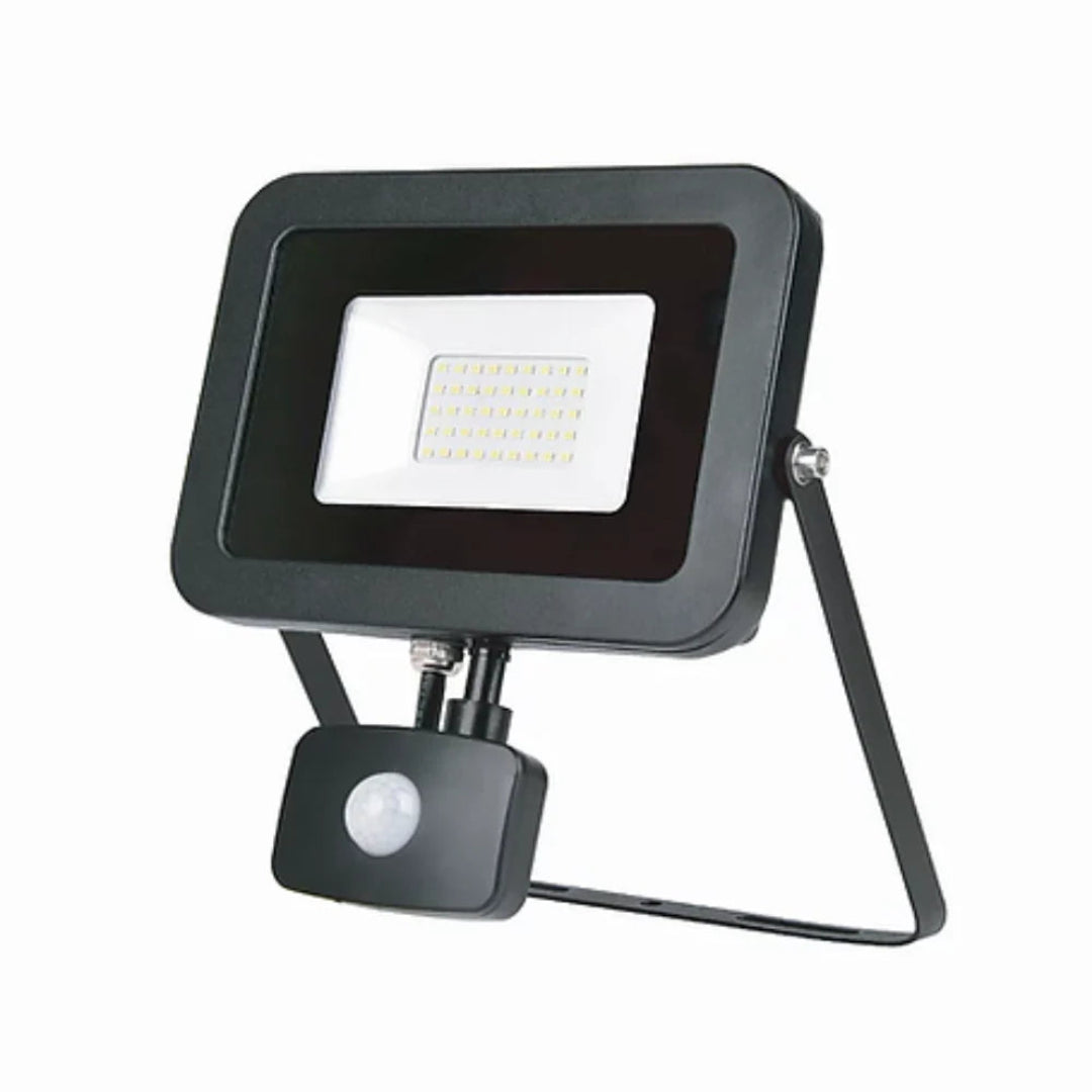 30W Black LED Flood Light 5000K with Sensor