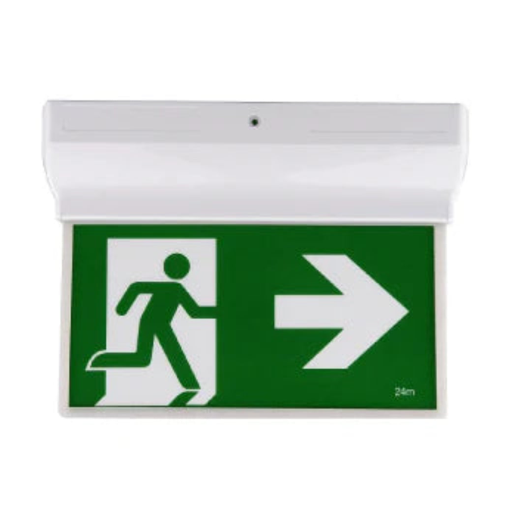 Slim Surface Mount Exit Sign Black