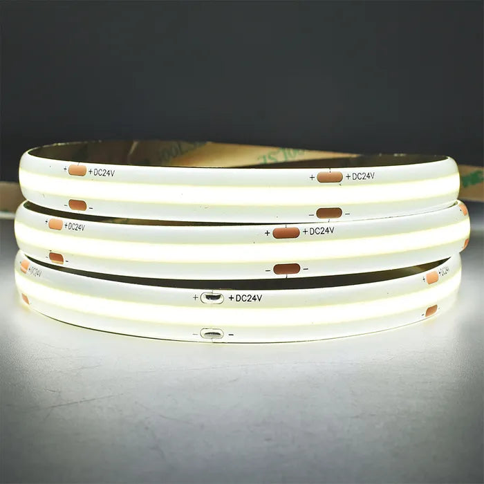 10w COB Long Run LED Strip Light - 24v - IP65 - 1m - 6000K