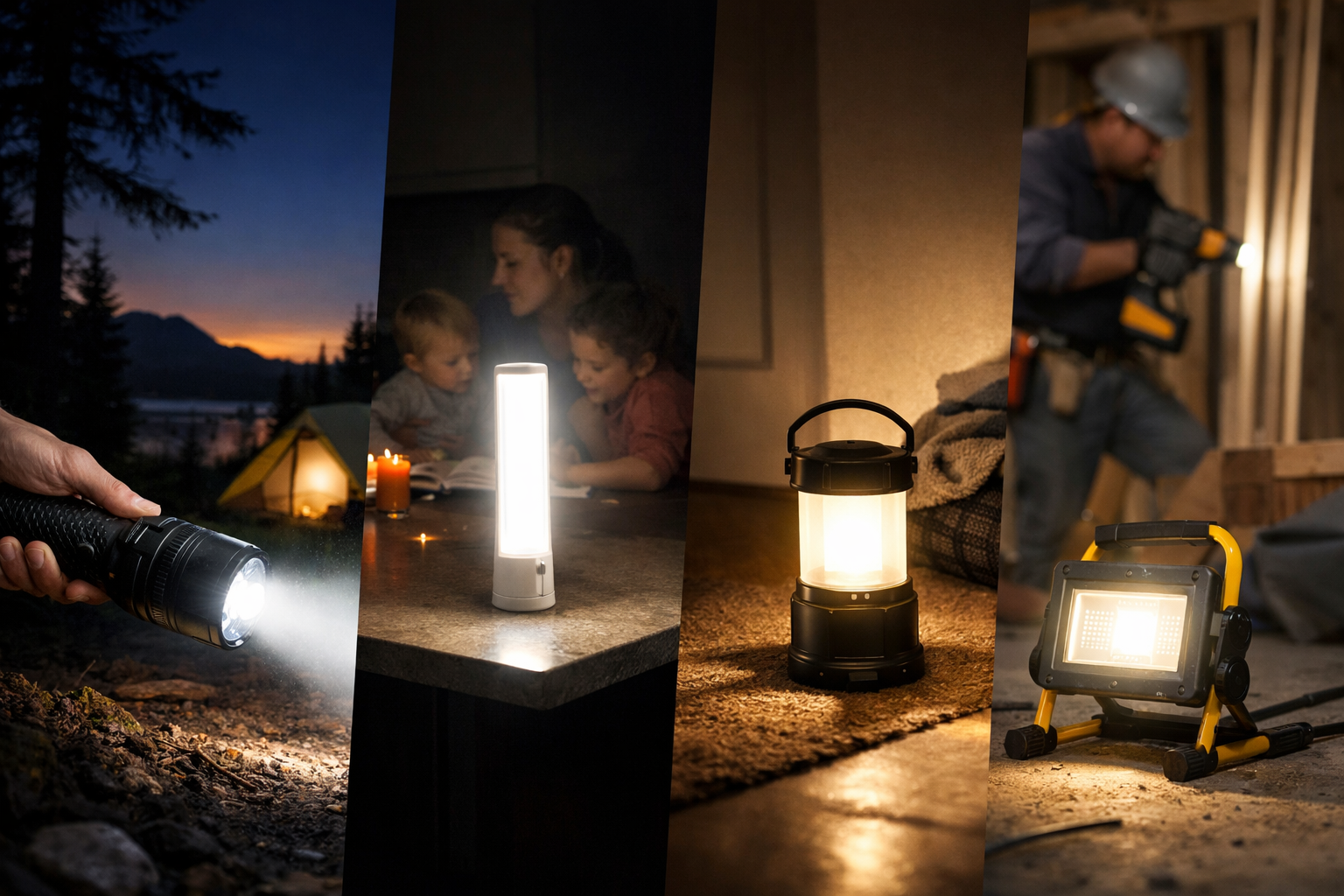 Portable Light Options for Outdoor, Emergency & Work Use