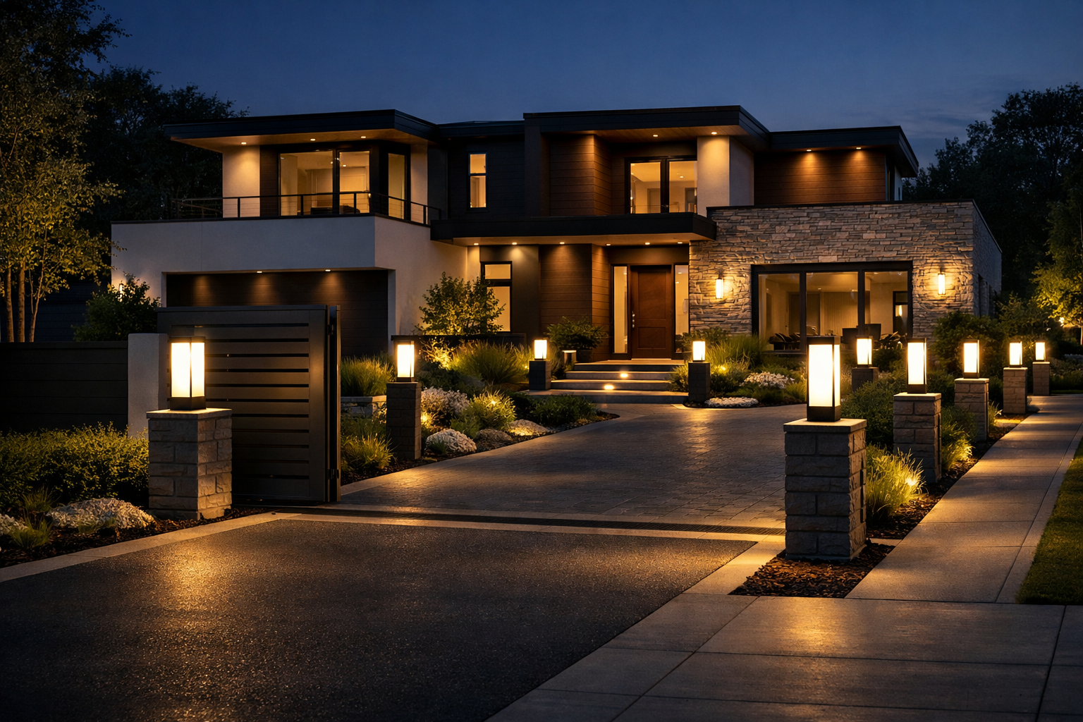 Outdoor Pillar Lights for Driveways, Gates & Walkways