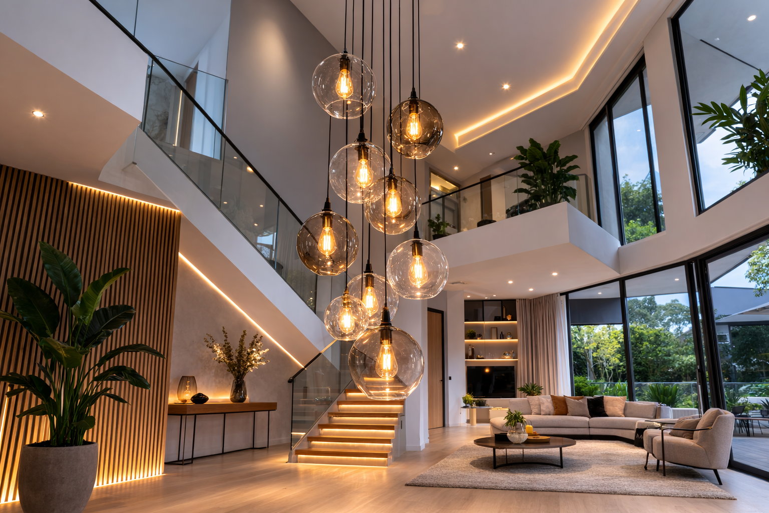 Cluster Pendant Lights for High Ceilings