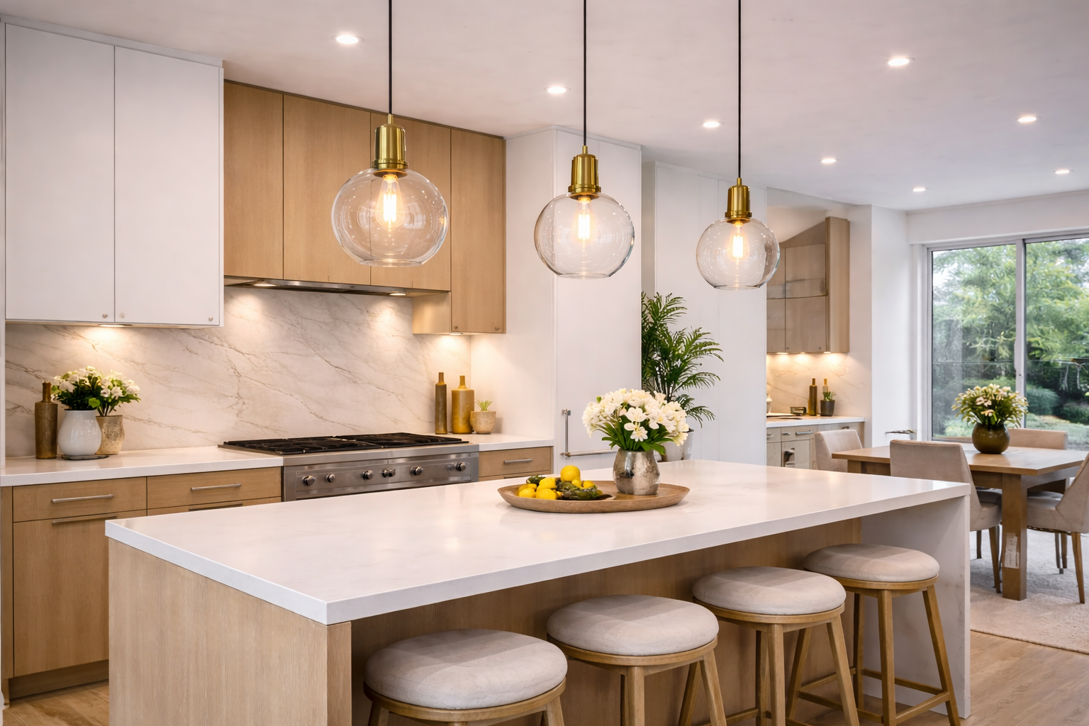 How Many Pendant Lights Over Kitchen Island?