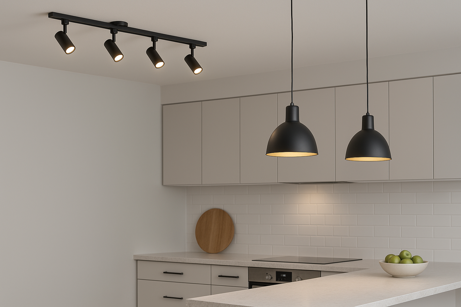 Track Lighting vs. Pendant Lighting for Kitchen Islands