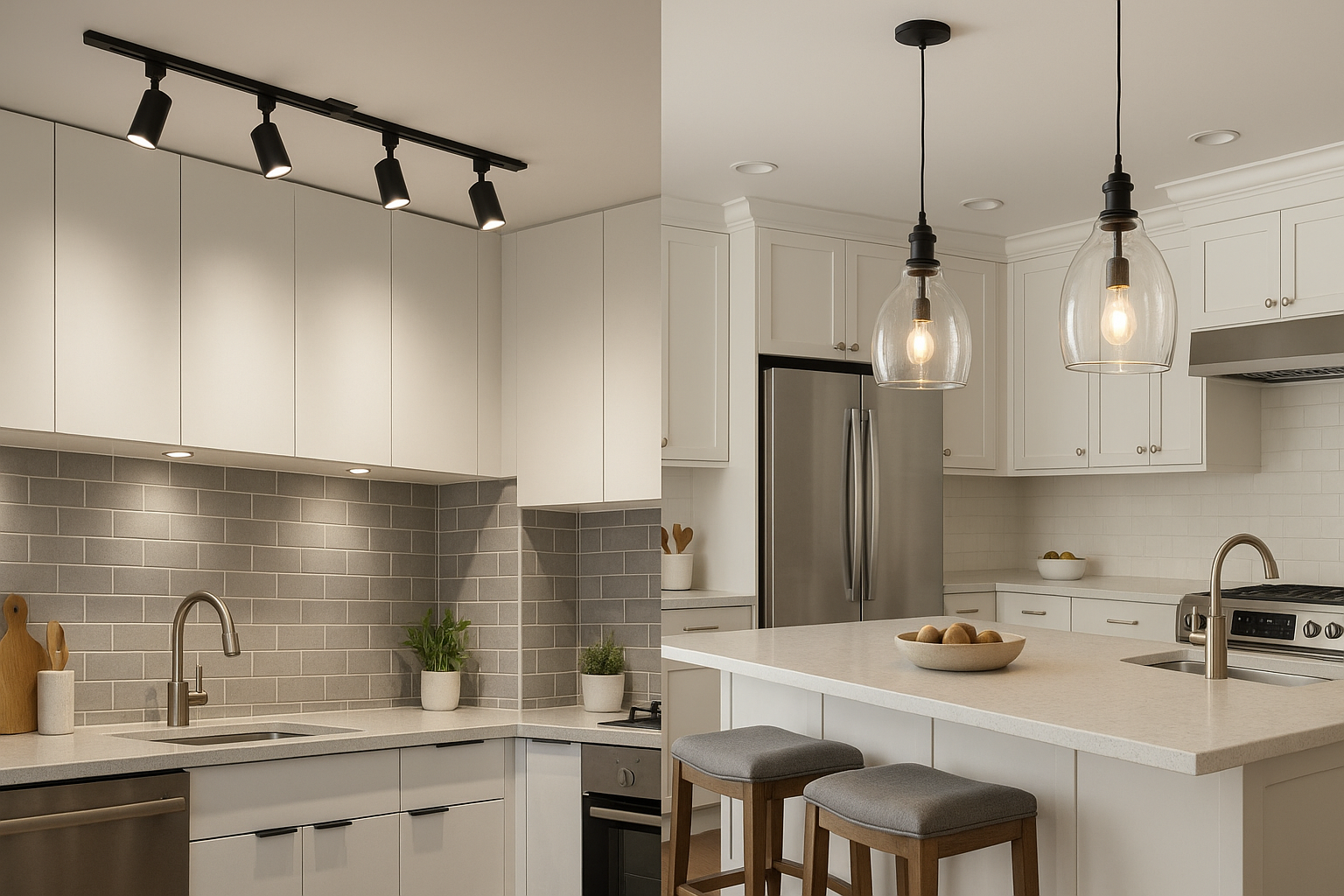Track Lighting vs. Pendant Lighting: Best Kitchen Lighting for Your Home Style