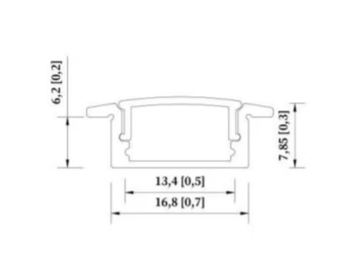SW-A1708-3M BK Recessed LED Channel Black