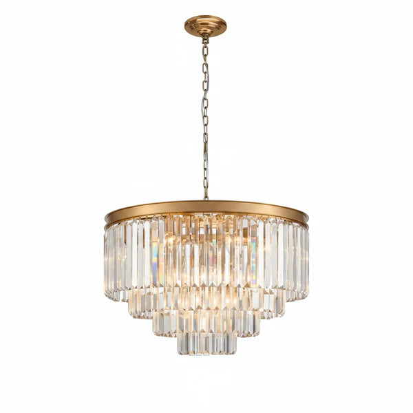 MARF 4-Tier Crystal Chandelier 11 Light 600mm (Brass)