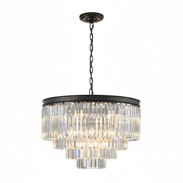 MARF 4-Tier Crystal Chandelier 11 Light 600mm (Black)