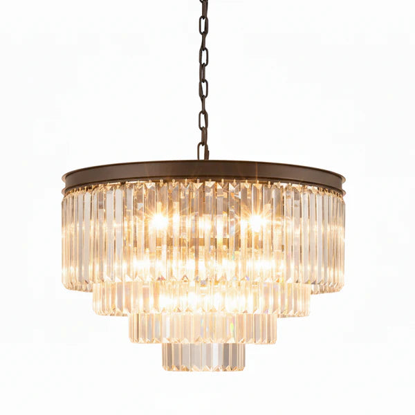 MARF 4-Tier Crystal Chandelier 11 Light 600mm (Black)