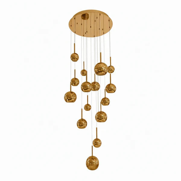 WINKA 15 Light Modern Glass Pendant (Gold)