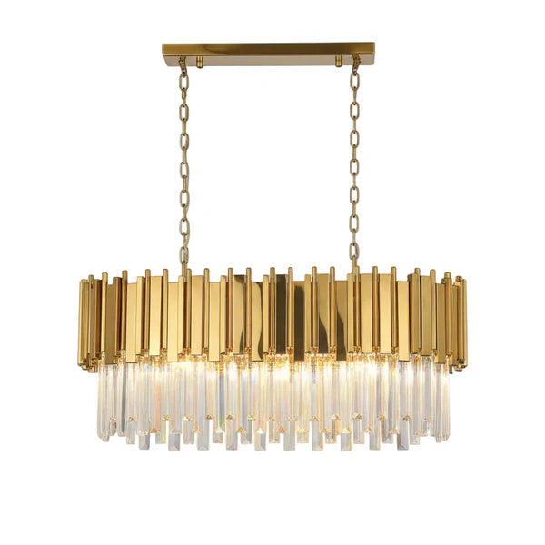 SOPHIE Crystal Chandelier 8 Light Oval 900mm (Gold)
