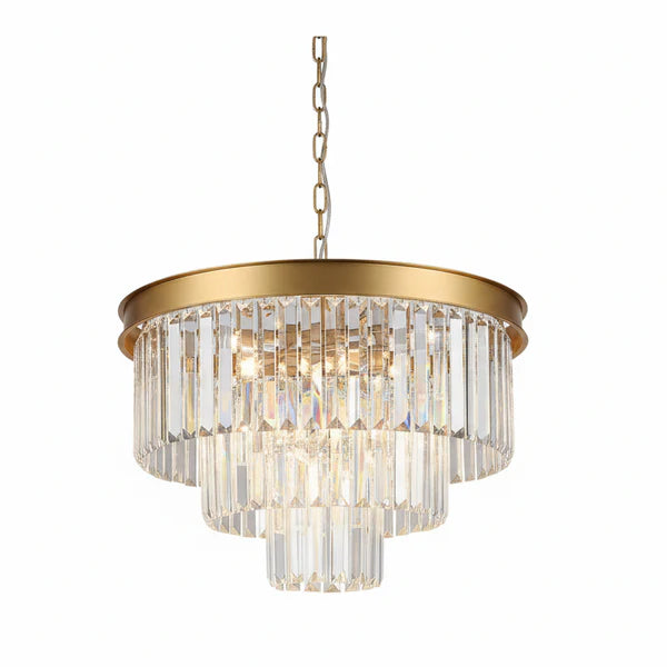 MARF 3-Tier Crystal Chandelier 6 Light 500mm (Brass)