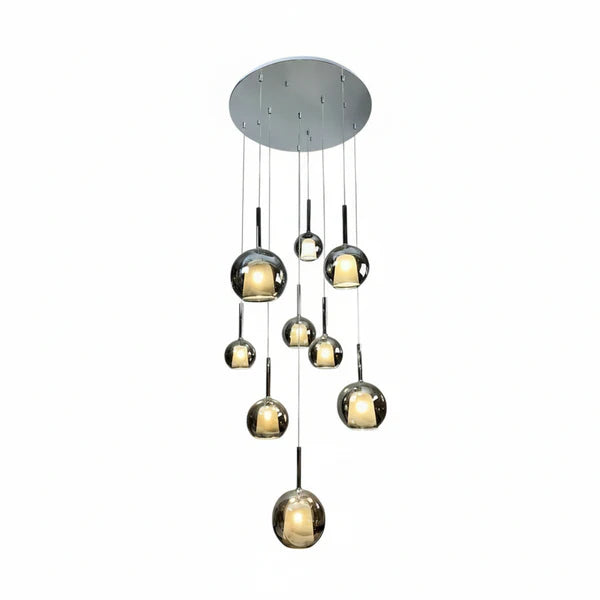 WINKA 9 Light Modern Glass Pendant (Chrome)