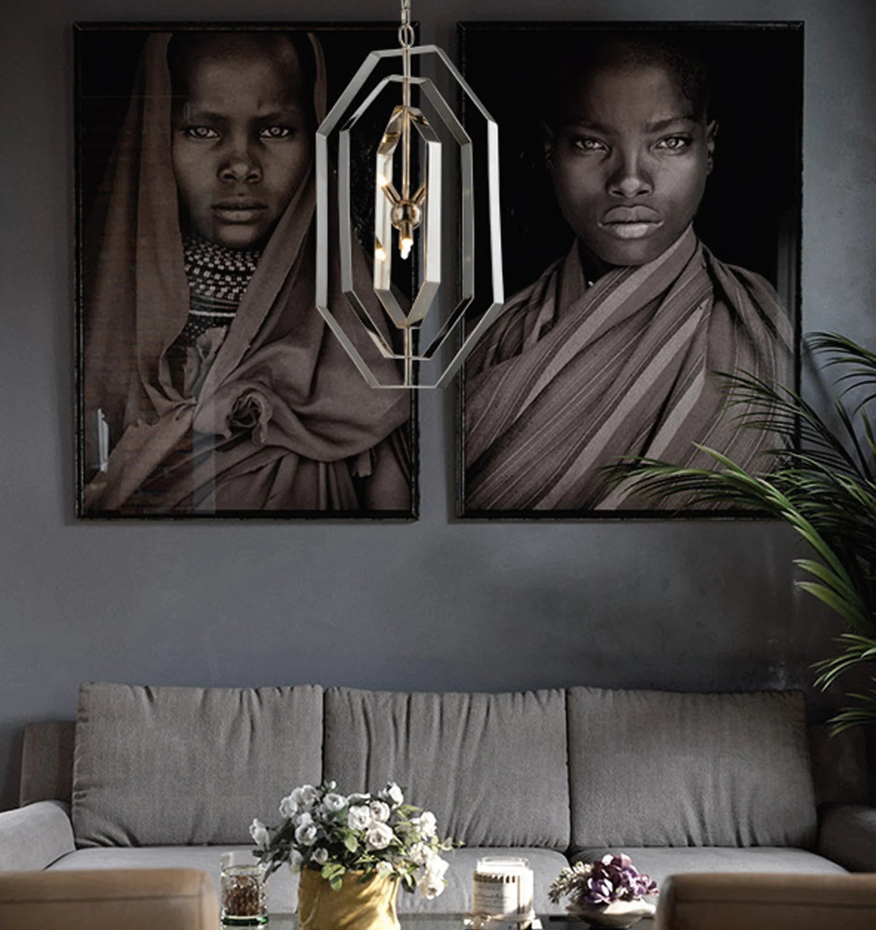 ORBITA: Bohemian Polished Nickel Pendant Light