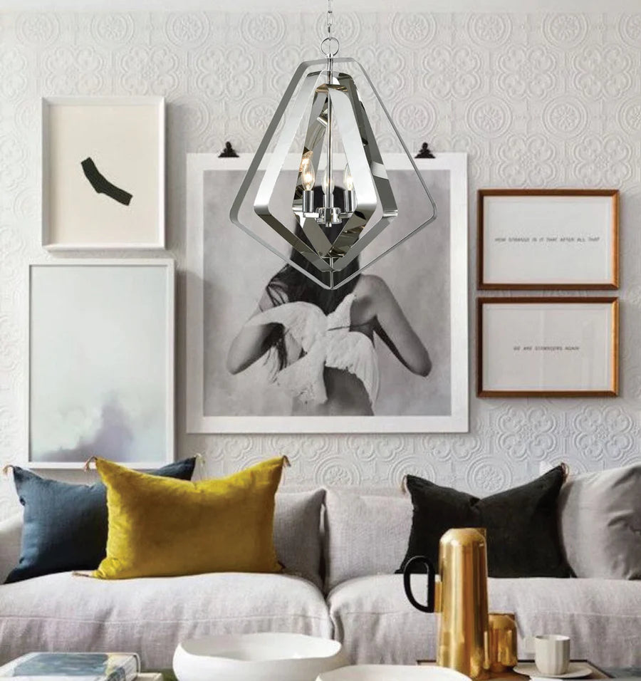 ORBITA: Bohemian Small Polished Nickel Hardware Pendant Light