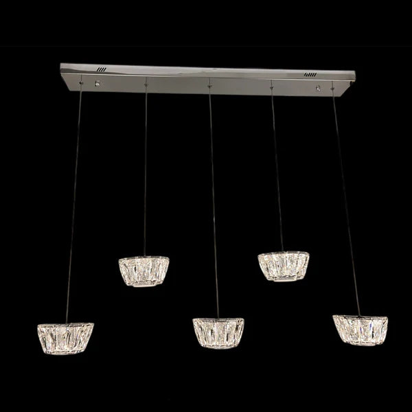 BILLY 16 Light Crystal Chandelier Tri-Colour LED (Gold)