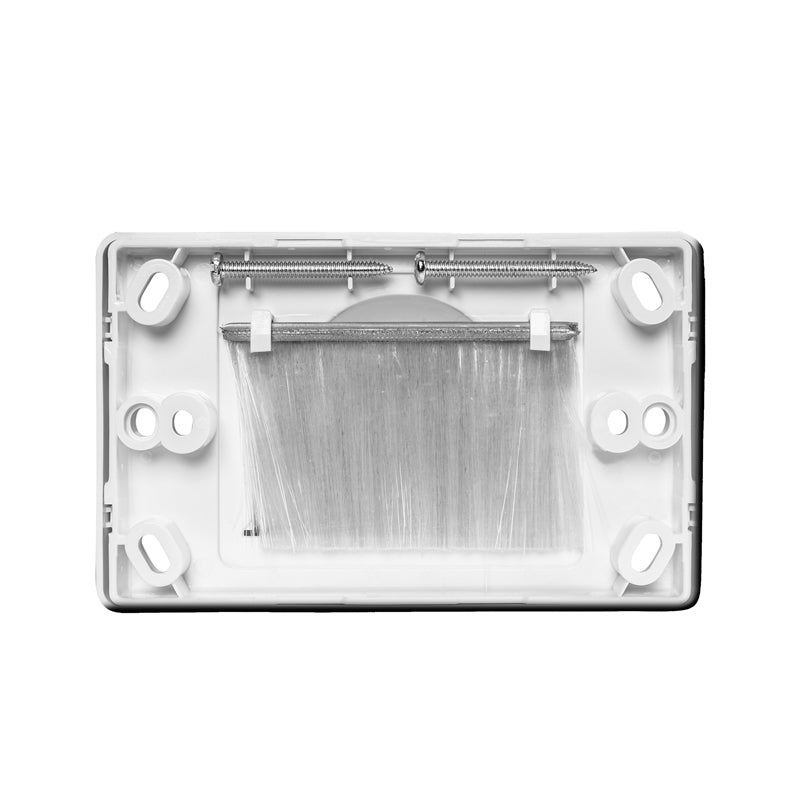 Brush Wall Plate | Bull Nose | White