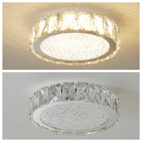 EDAN Crystal Ceiling Light Tri-Colour LED 300mm (Chrome)