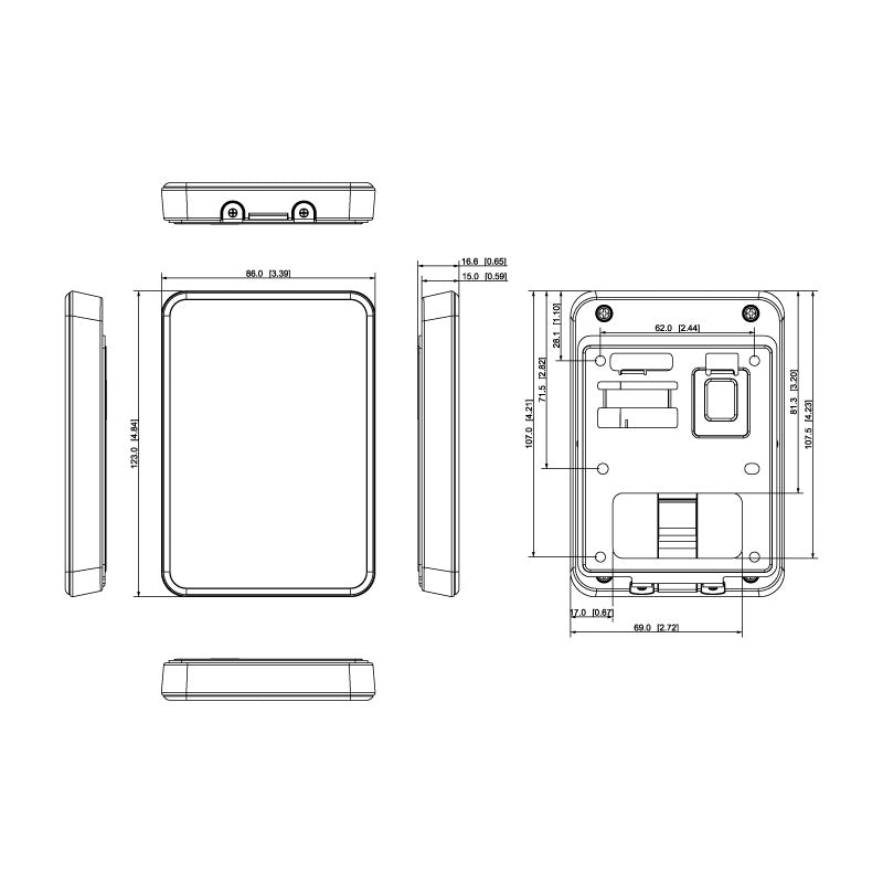 VIP Vision Access Control Card Reader - Square