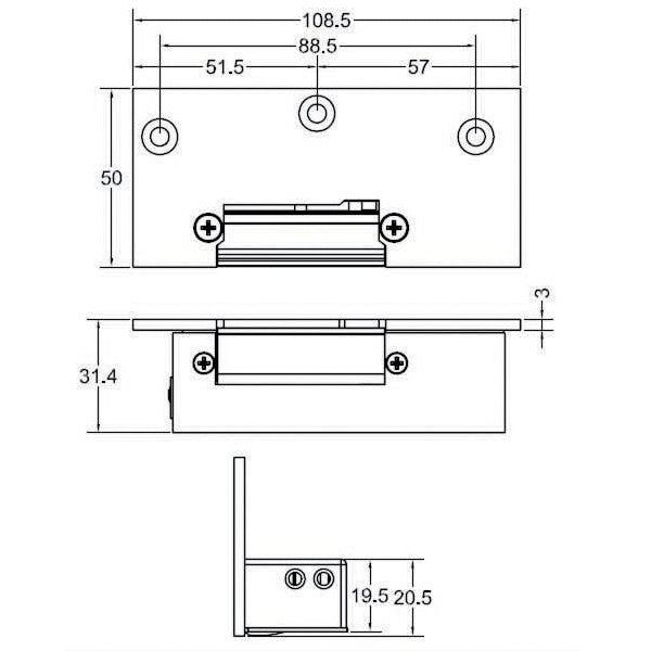 Surface Mount Electric Door Strike