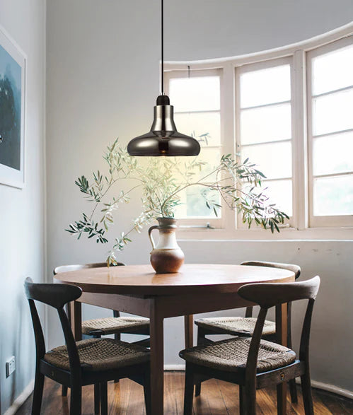 BARROSA: GU10 Smokey Black Glass Champagne Glass Pendant Light