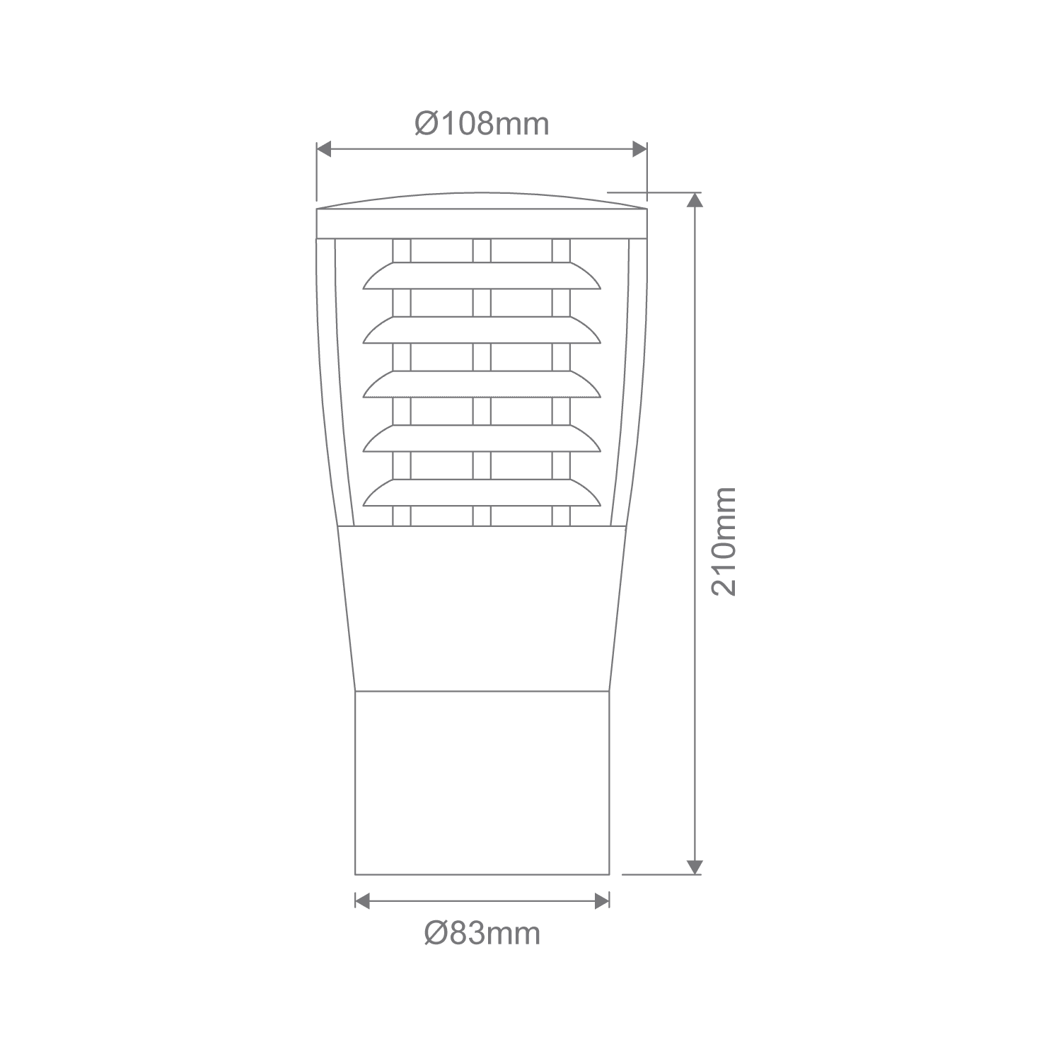 BL-300 BOLLARD HEAD E27