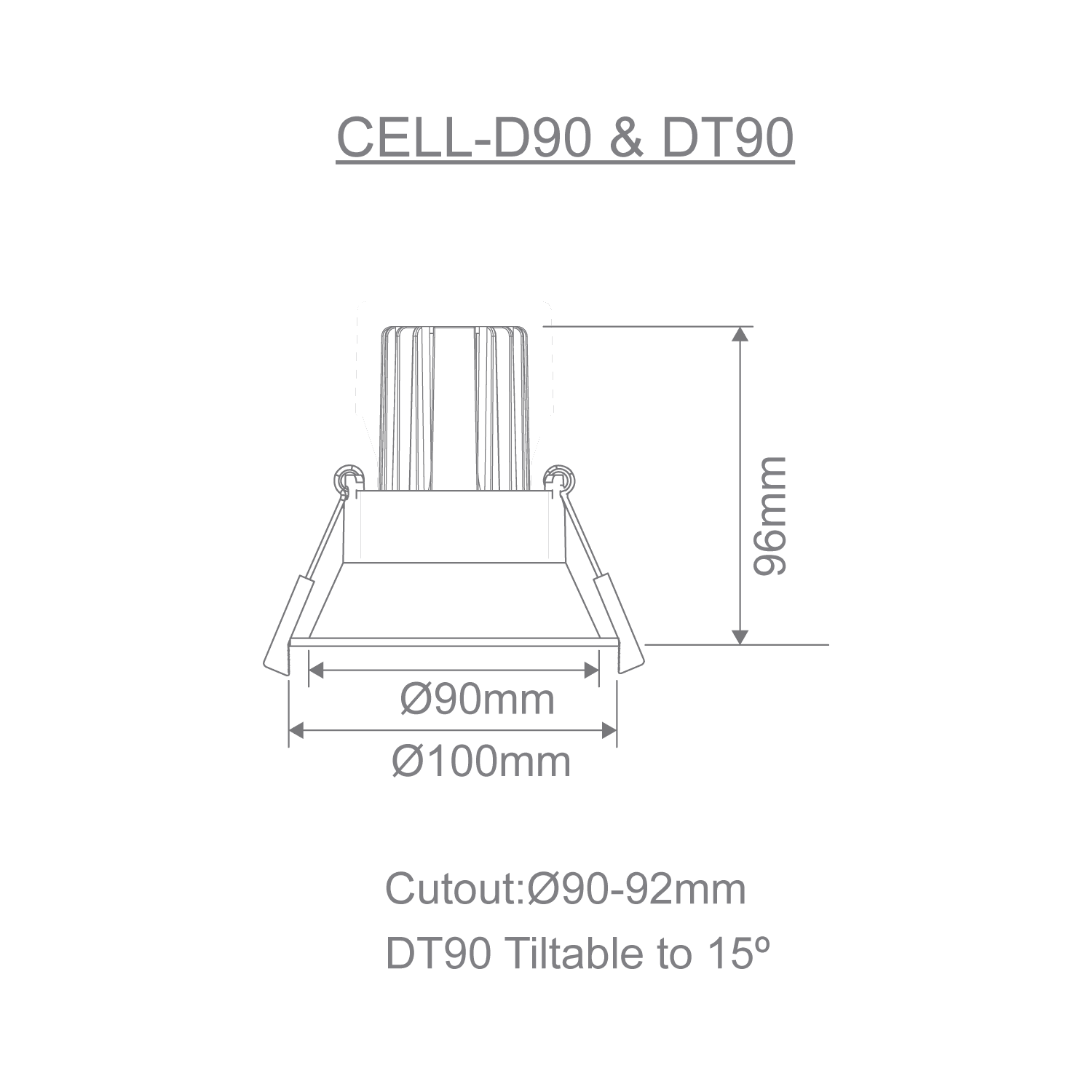 CELL-FRAME DT90 DEEP-TILT 90MM FRAME ONLY