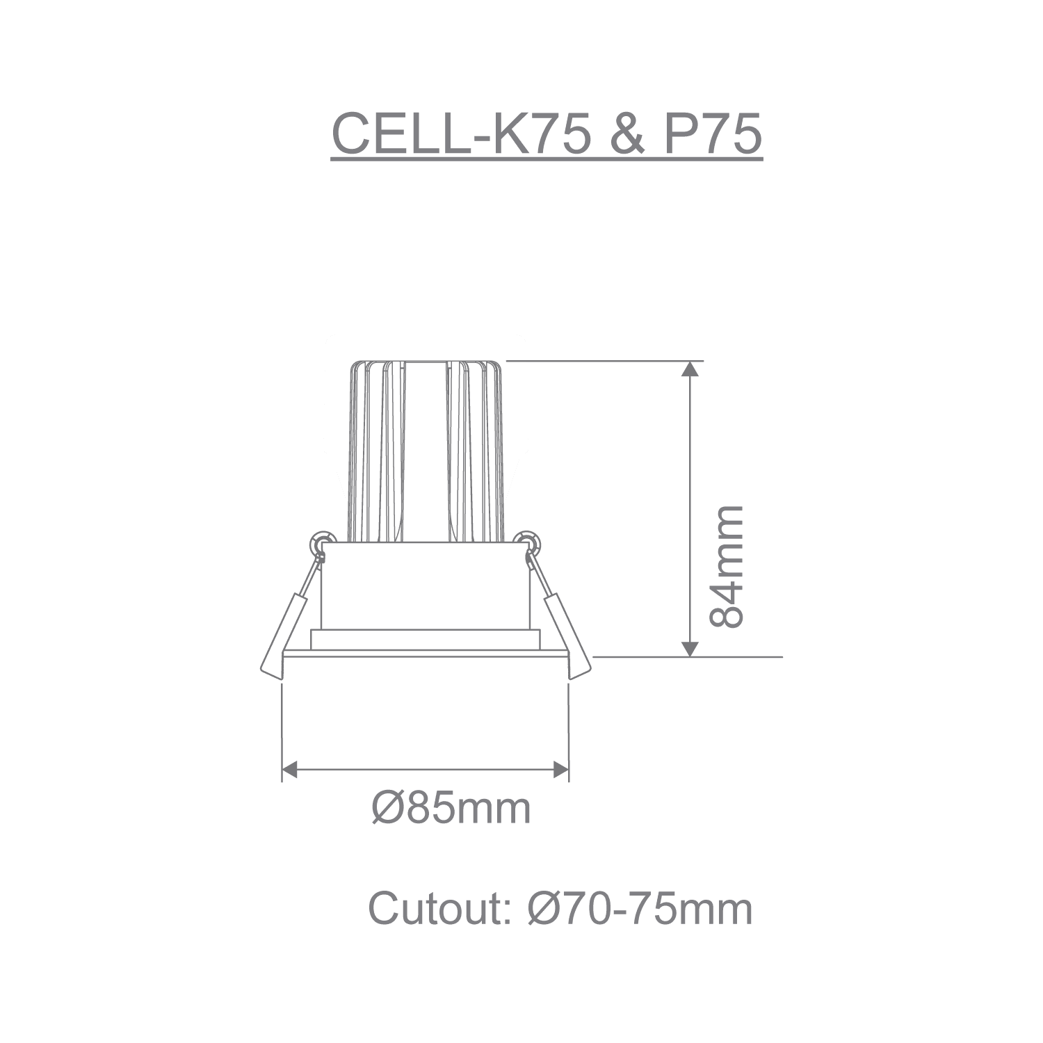 CELL-FRAME K75 KEY 75MM FRAME ONLY