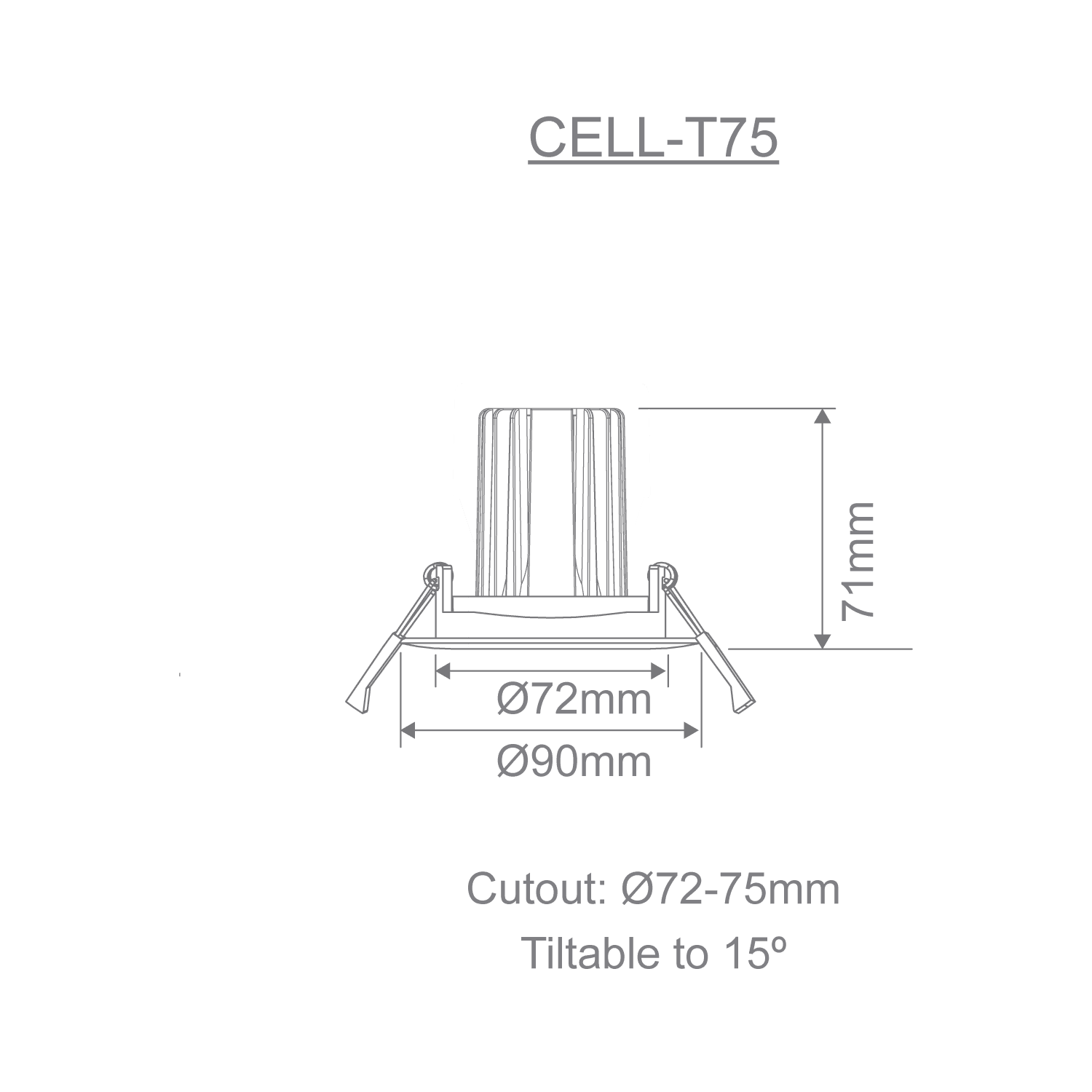 CELL-FRAME T75 TILT 75MM FRAME ONLY