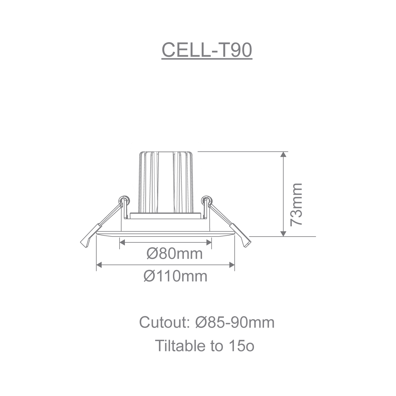 CELL-FRAME T90 TILT 90MM FRAME ONLY