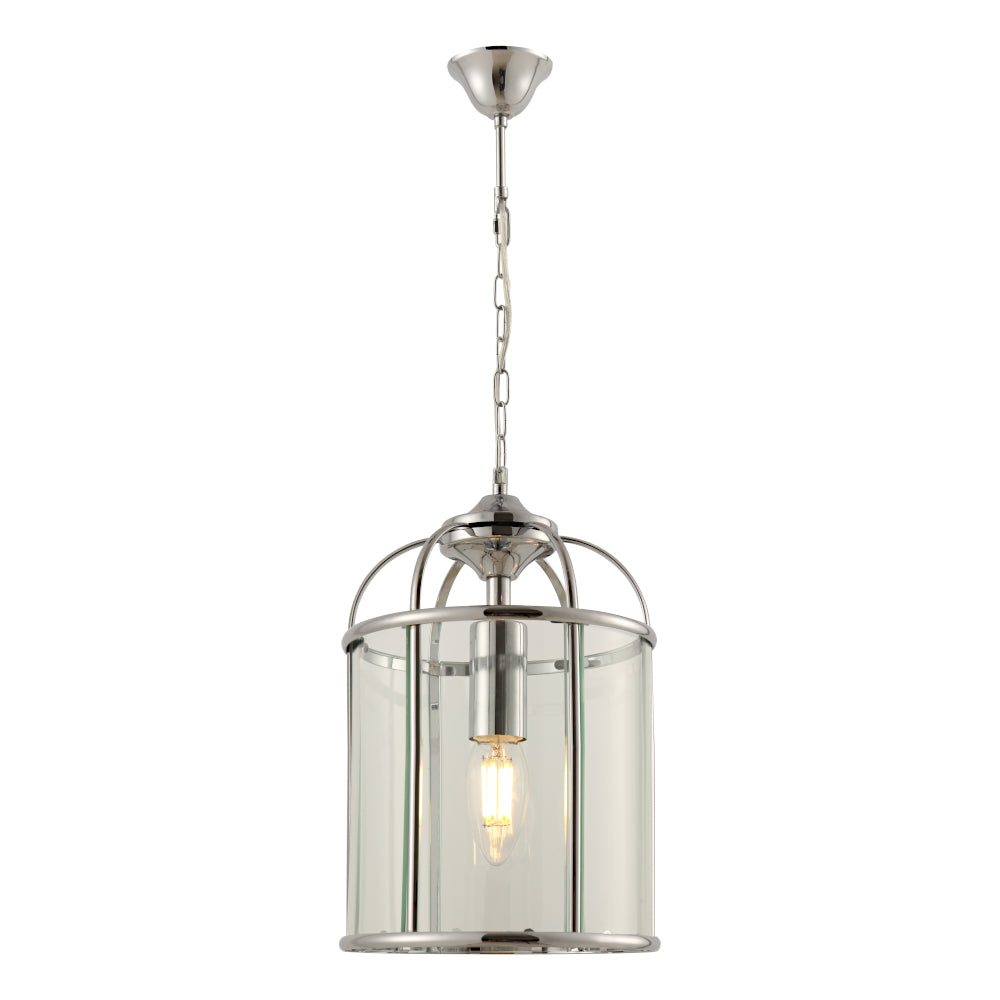 CLOVELLY 1LT PENDANT CHROME