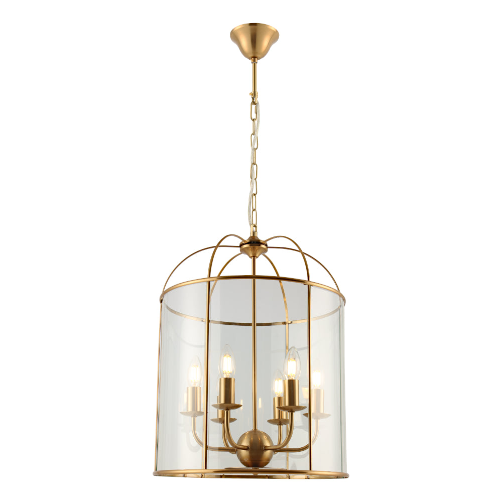 CLOVELLY 6LT PENDANT GOLD