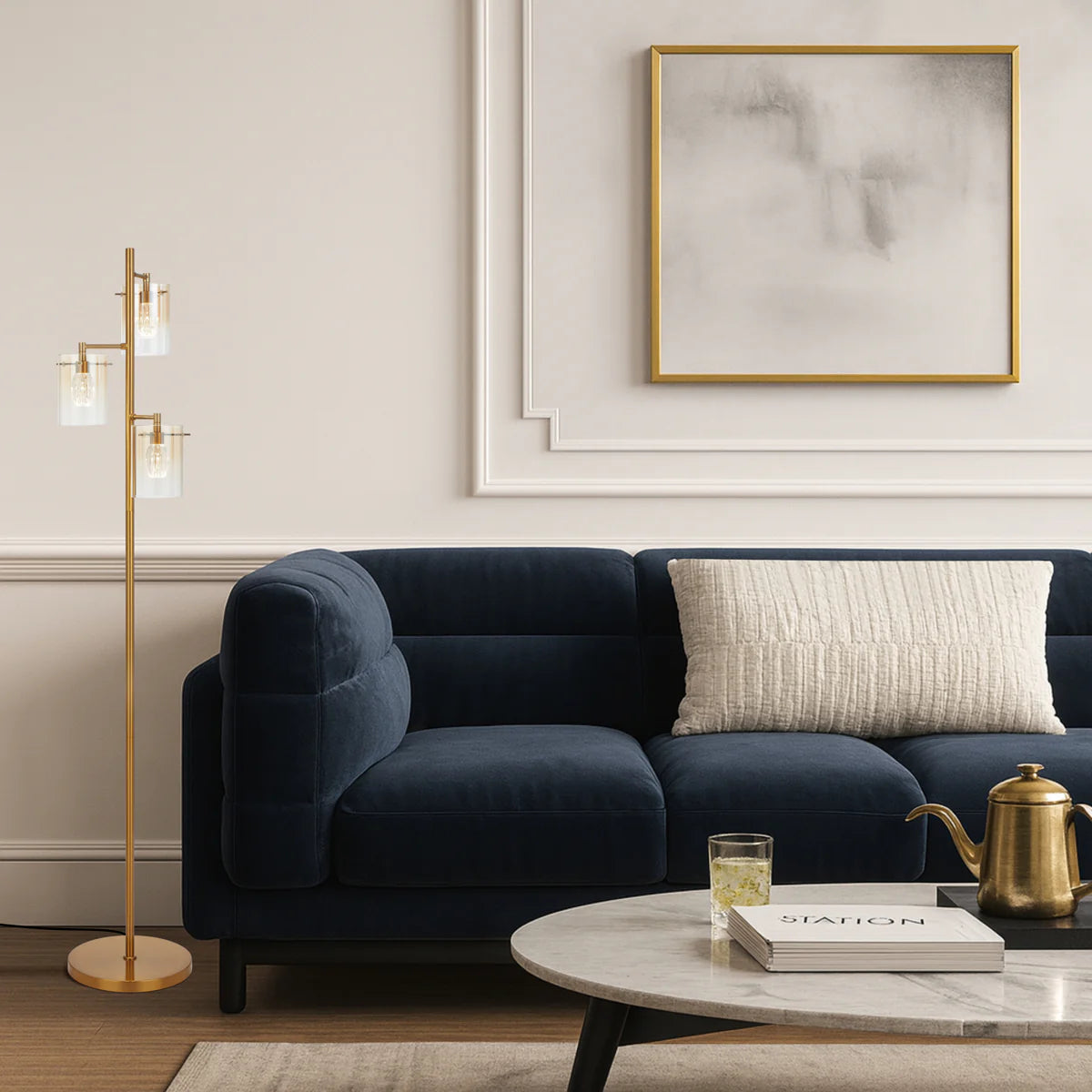 CREVIL 3 LIGHT FLOOR LAMP