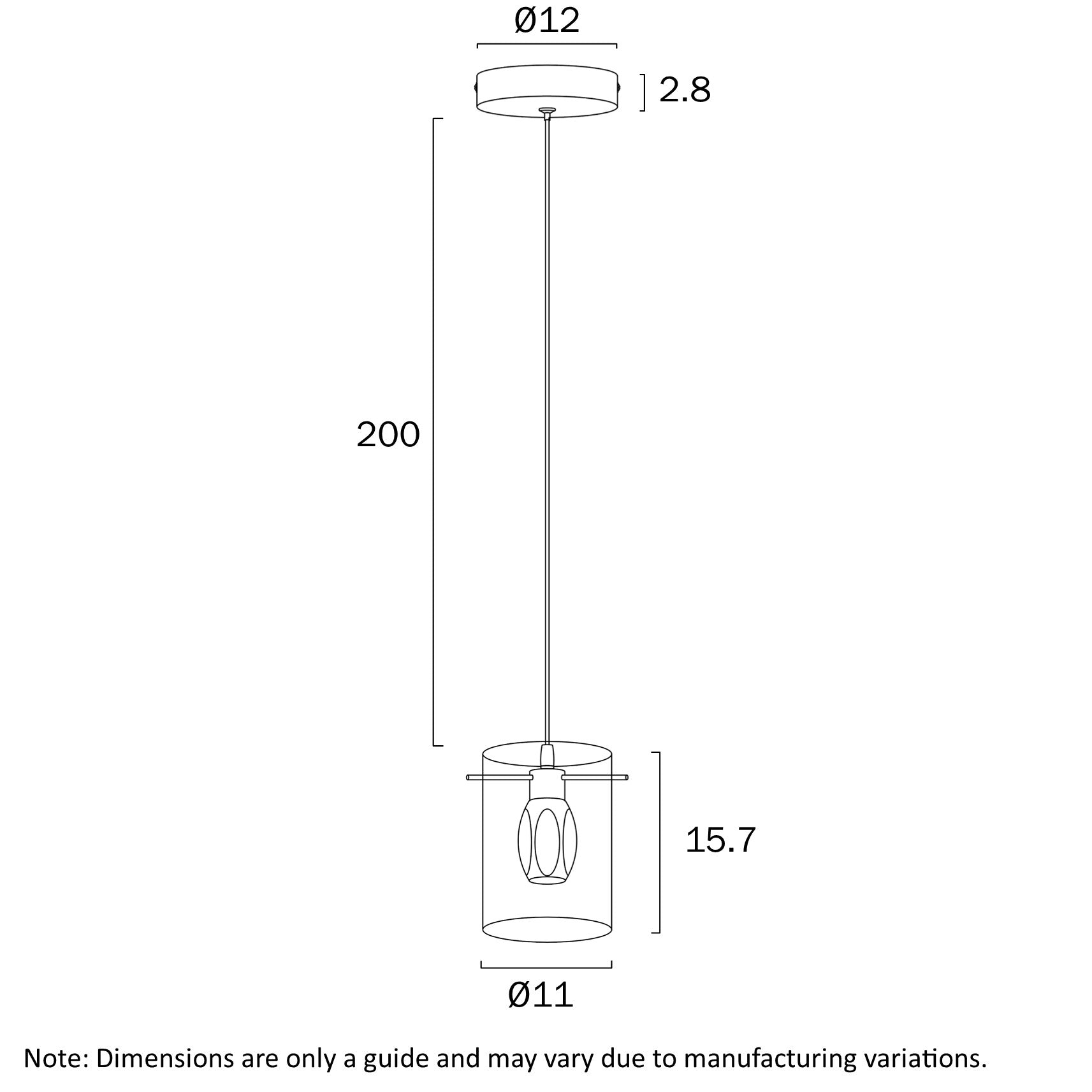 CREVIL 1 LIGHT PENDANT