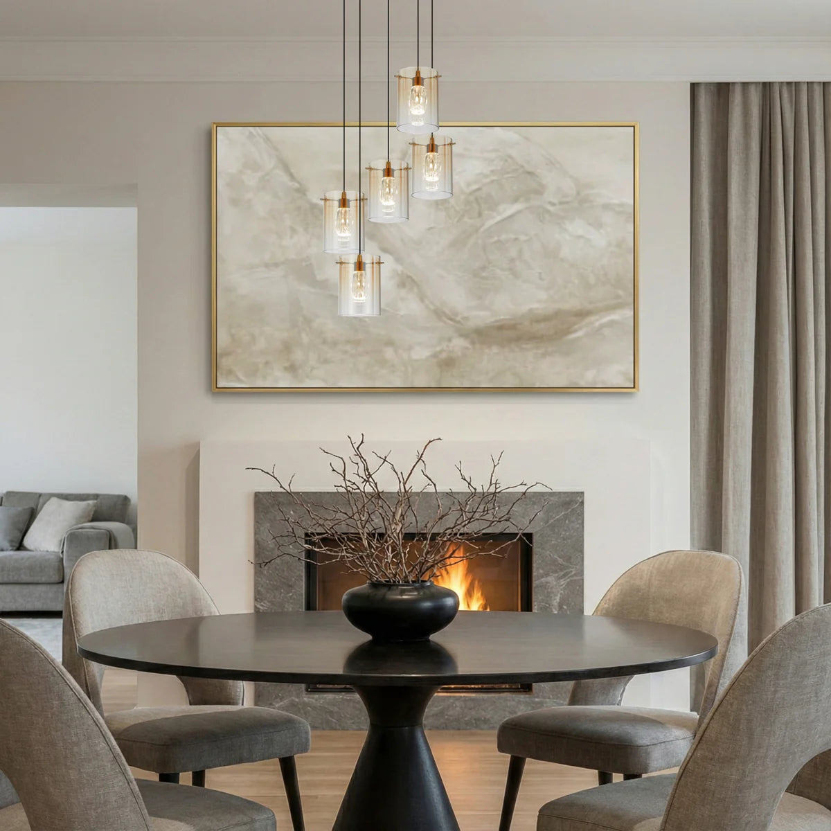 CREVIL 5 LIGHT PENDANT