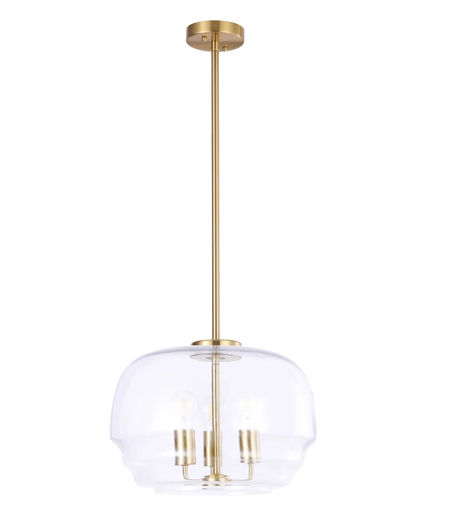 CUAD: Interior Clear Wine Glass Shape Glass Shade Pendant Light