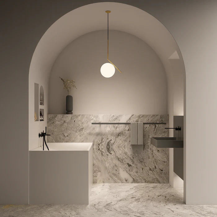 UP-IC-20/30GLD IC Frosed Ball Pendant Light