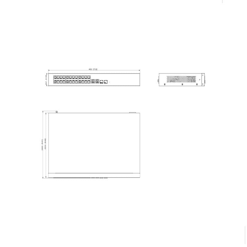 VIP Vision 24-Port Managed Gigabit Hi-PoE Ethernet Switch (1000M)