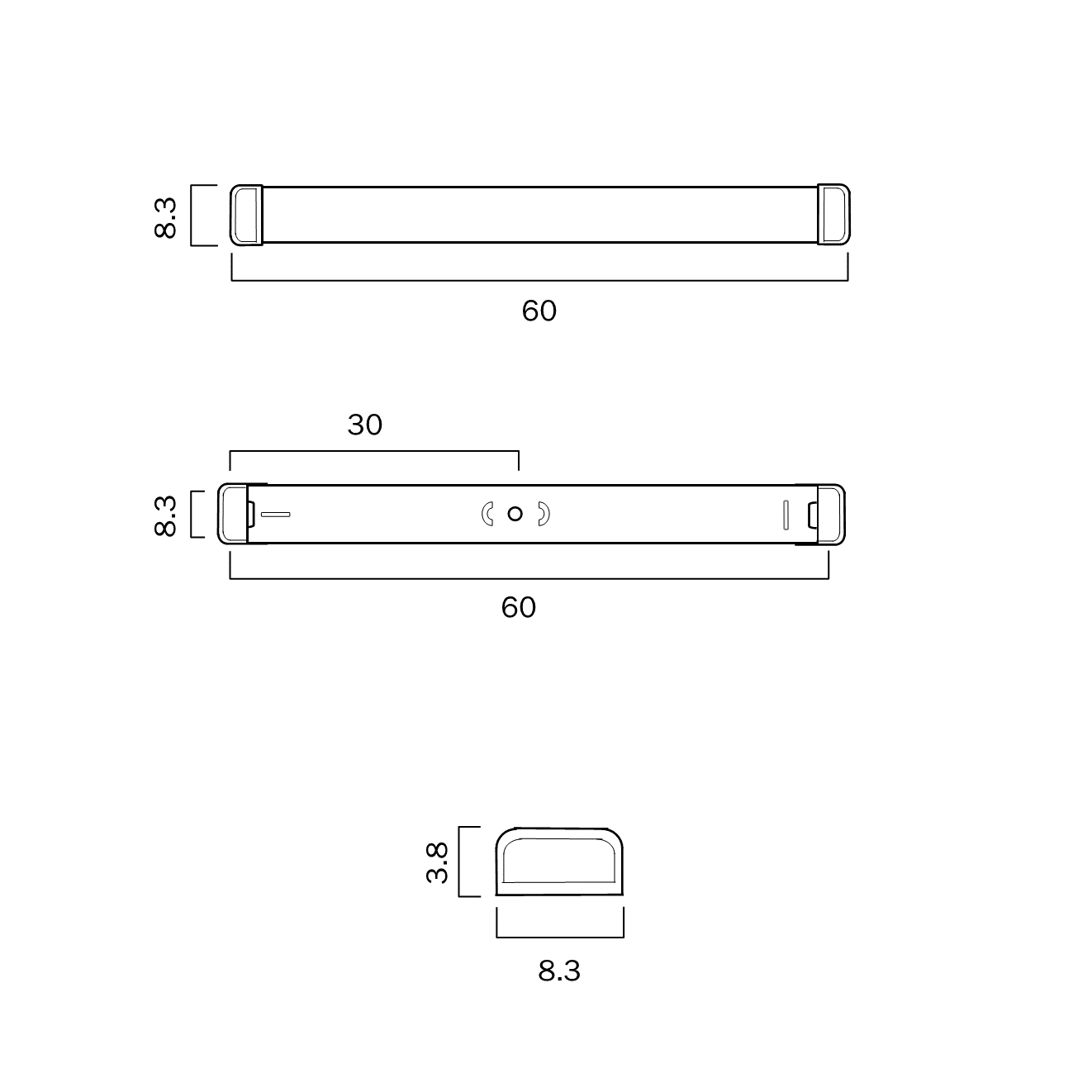 EDGE 60 20w LED BATTEN - 3CCT