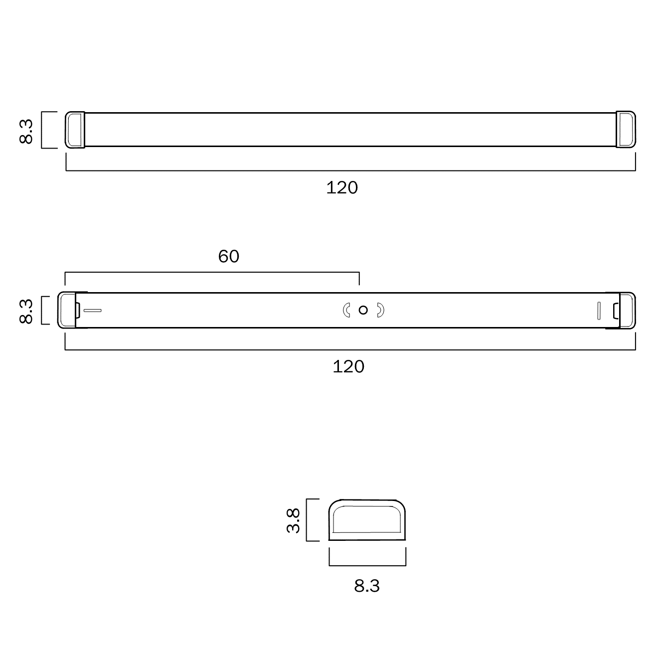 EDGE 120 40w LED BATTEN - 3CCT