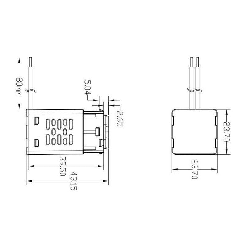 Mini Type A+C USB charger Mechanism | 2.4A | White