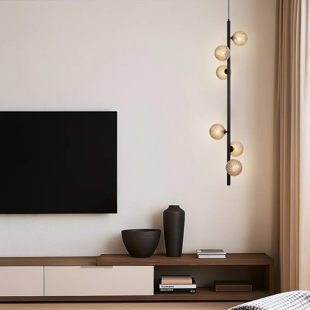 ELSON 6 LIGHT PENDANT BLACK