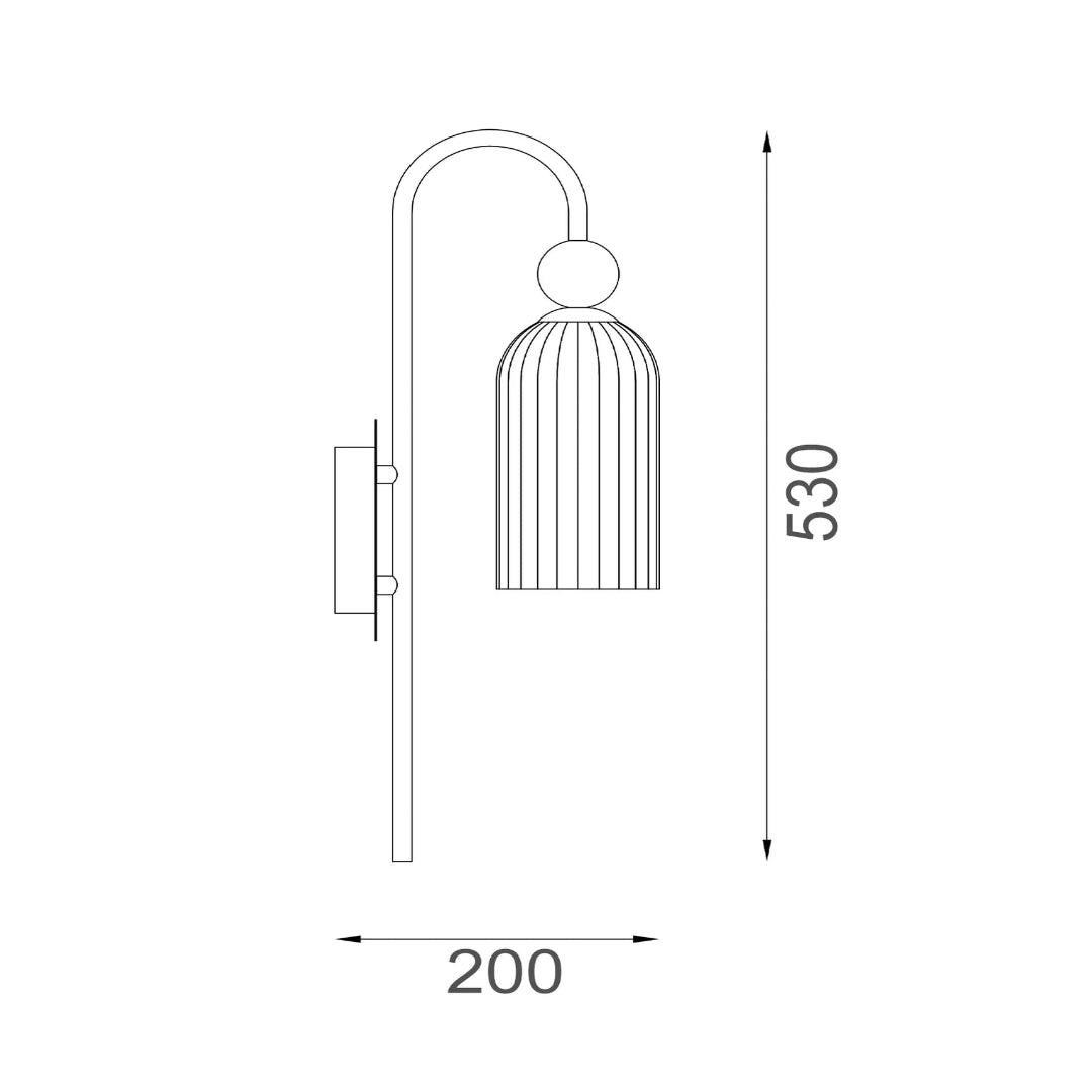 FLAUTA: Interior Round Top Cylinder Ribbed Wall Lights