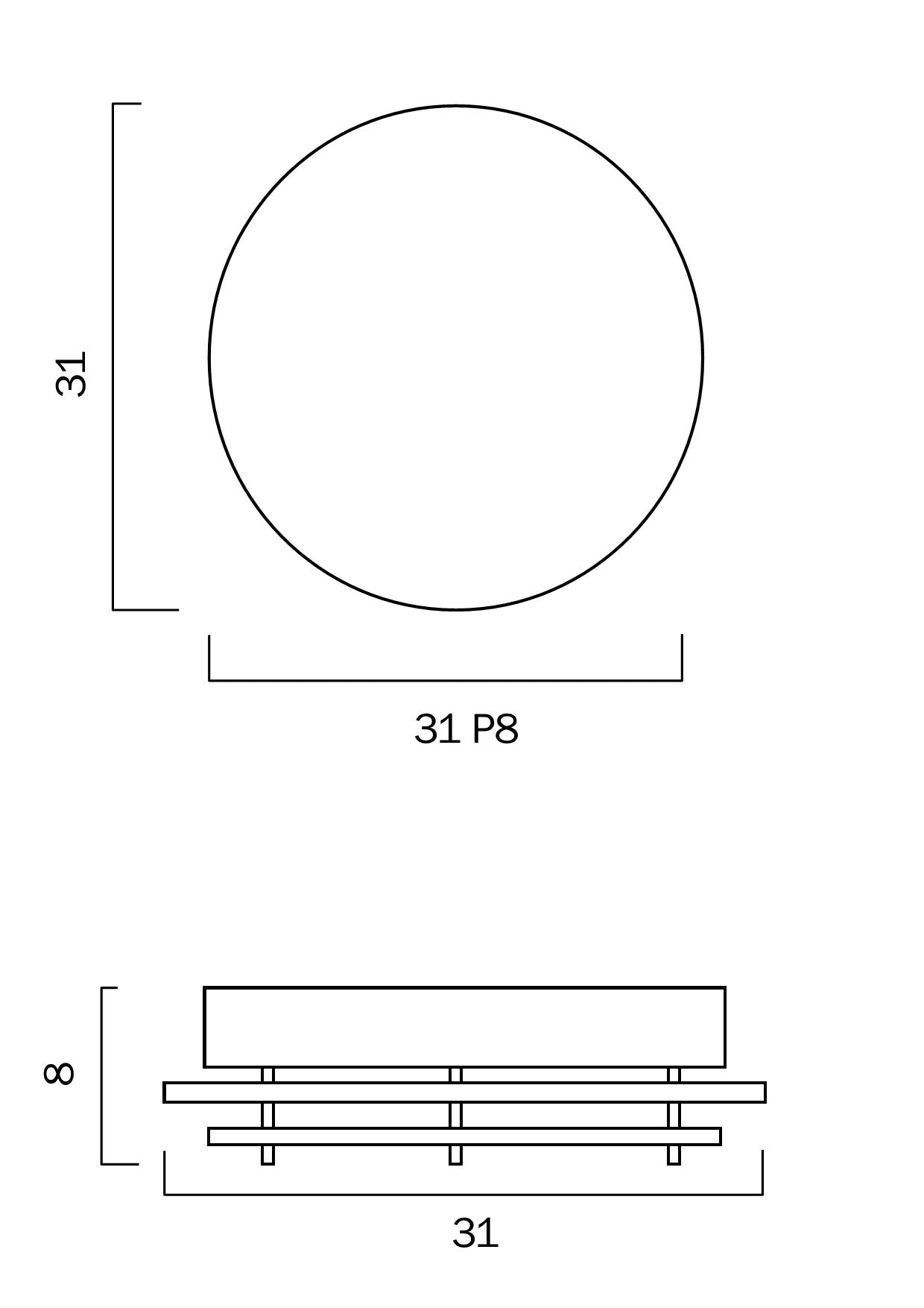 FOSCO ROUND 20w LED OYSTER DIM