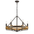 FUNALE: Interior Candelabra Natural Wood / Oak Wood 6-Light Pendant Lights